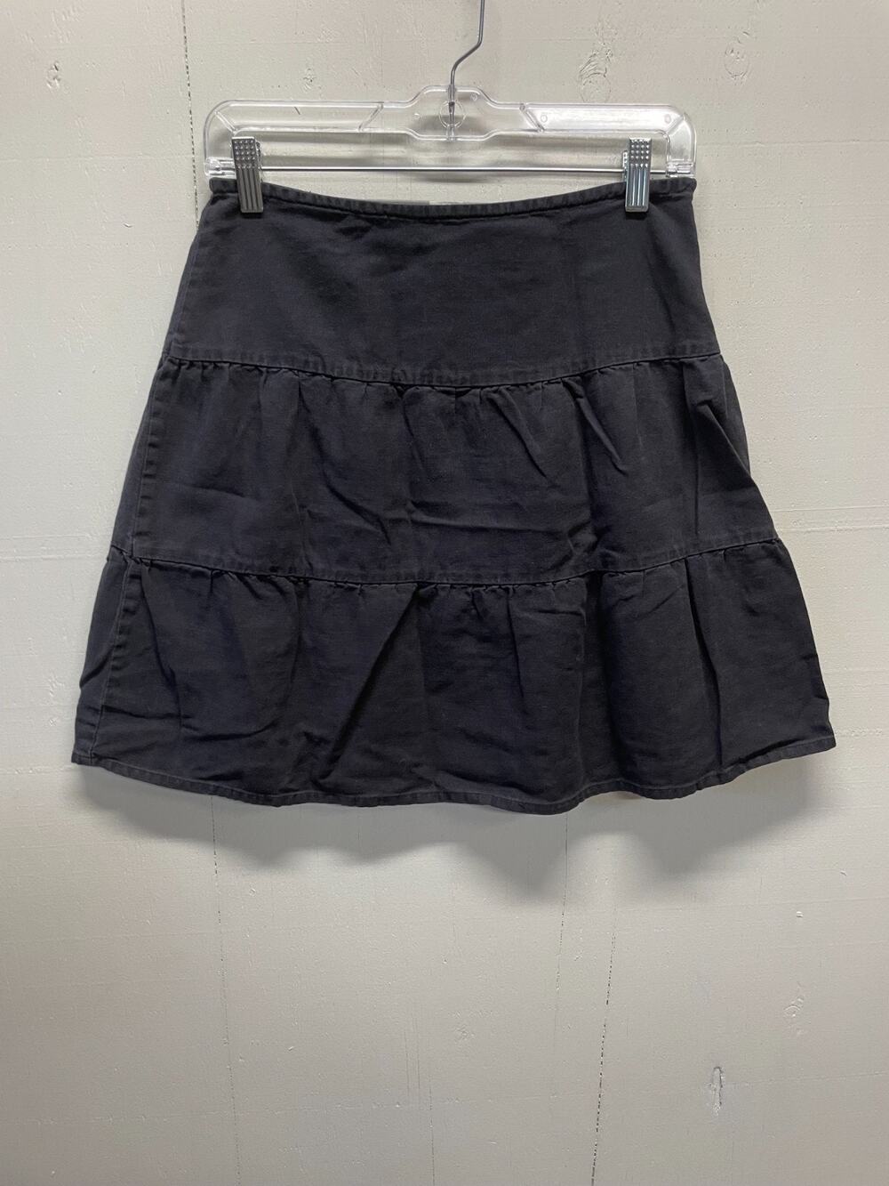 Free People Women's Vintage Black Skirt Size 3 55% Linen 45% Cotton